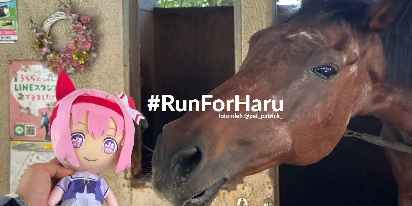 Sejumlah Fans Umamusume Mengenang Satu Tahun Kematian Kuda Haru Urara dengan Lari 1300 Meter